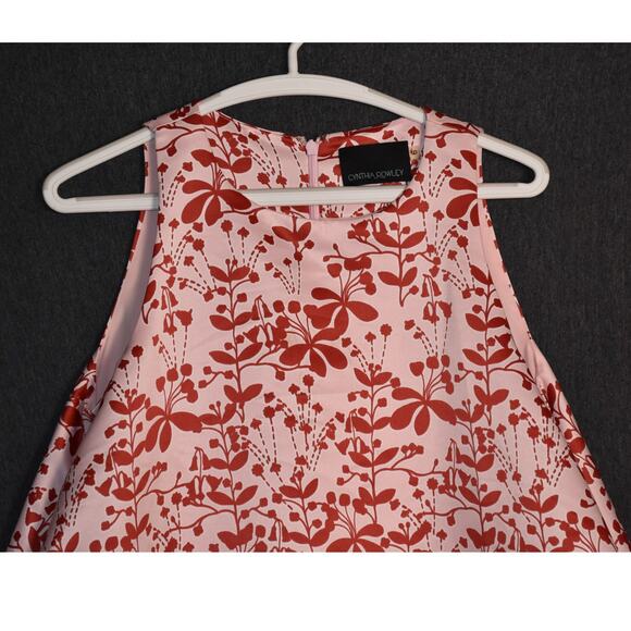 Cynthia Rowley Anthropologie Women's 6 Chestnut Hill Swing Dress Red Floral - Picture 2 of 10